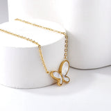 Red Heart Necklaces Butterfly Shell Charms Couple Choker