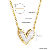 Red Heart Necklaces Butterfly Shell Charms Couple Choker