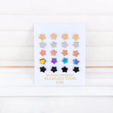 Enamel Earrings Set Stars Heart Y2K Jewelry 10pair/Lot Gothic Piercing Studs