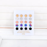 Enamel Earrings Set Stars Heart Y2K Jewelry 10pair/Lot Gothic Piercing Studs
