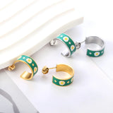 Colorful Acrylic Hoops Earrings No Fade 5pcs