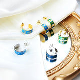 Colorful Acrylic Hoops Earrings No Fade 5pcs