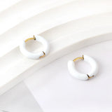 Colorful Acrylic Hoops Earrings No Fade 5pcs