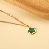 Pink Flower Pendant Necklace 5 Petal Choker Romantic Collier