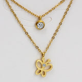Dragonfly Necklace Acrylic Butterflies Charms Clavicle Chain Jewelry