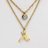 Dragonfly Necklace Acrylic Butterflies Charms Clavicle Chain Jewelry