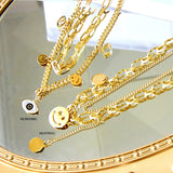 Y2K Chunky Necklace Double Link Chains Choker