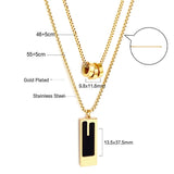 Y2K Chunky Necklace Double Link Chains Choker