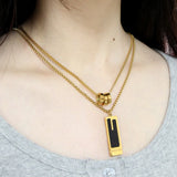 Y2K Chunky Necklace Double Link Chains Choker