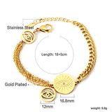 Heart Eyes Charms Steel Wrist Bracelet Jewelry