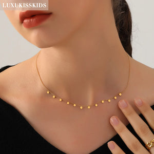 Golden Chains Necklaces Bohemia Star Heart Collier Stainless Steel Jewelry