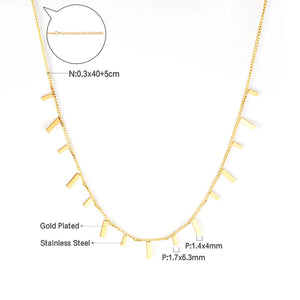 Golden Chains Necklaces Bohemia Star Heart Collier Stainless Steel Jewelry