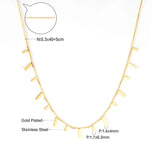 Golden Chains Necklaces Bohemia Star Heart Collier Stainless Steel Jewelry