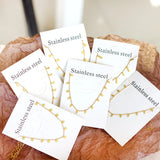 Golden Chains Necklaces Bohemia Star Heart Collier Stainless Steel Jewelry