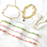 Stylish Green Beads Bracelet for Woman, Boho Summer Colorful Jewelry