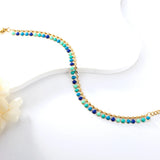 Stylish Green Beads Bracelet for Woman, Boho Summer Colorful Jewelry