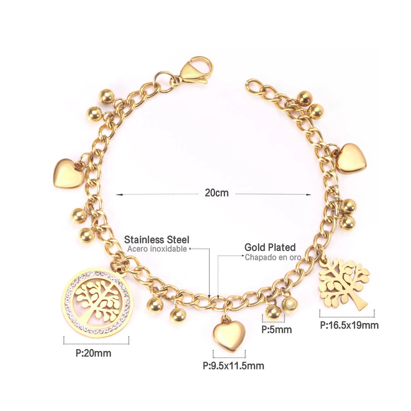 Hamas Y2K Chunky Chain Bracelets with Charms