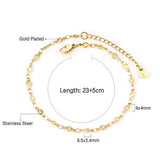 Heart Shape Stainless Steel Anklet for Women Party Jewelry Clasp Anklet