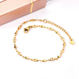 Heart Shape Stainless Steel Anklet for Women Party Jewelry Clasp Anklet