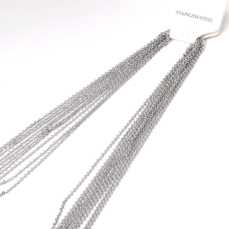 10pcs 2mm Stainless Steel Chains Necklace  O-Chain