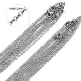 10pcs 2mm Stainless Steel Chains Necklace  O-Chain