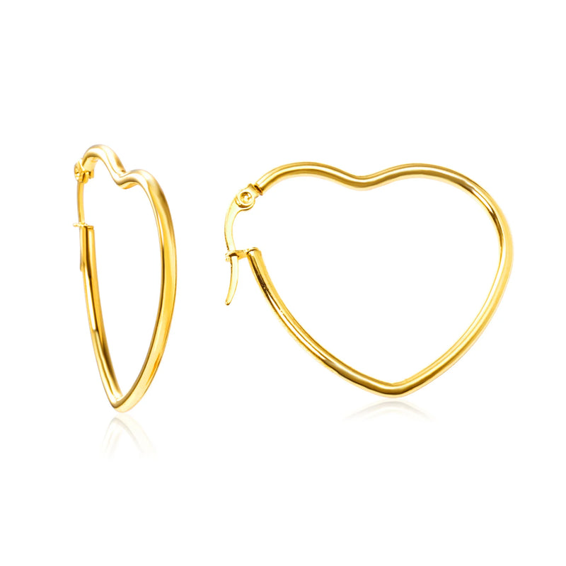 Big Circle Hoop Earrings Classic Sterling Steel Women Jewelry