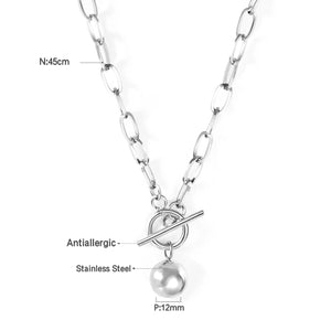 Heart Pendant Necklace Chunky Chain Choker Y2K Punk Jewelry