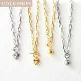 Heart Pendant Necklace Chunky Chain Choker Y2K Punk Jewelry