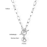Heart Pendant Necklace Chunky Chain Choker Y2K Punk Jewelry