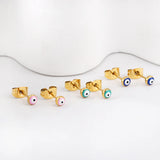 3 Pairs/Set Stud Earrings Round Beads Star Hiphop Piercing