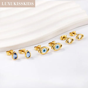 3 Pairs/Set Stud Earrings Round Beads Star Hiphop Piercing