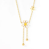 Romantic Daisy Pendant Necklace Stainless Steel Jewelry