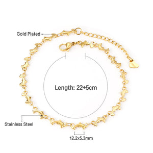 Romantic Dolphin Stainless Steel Anklet Bracelet For Women