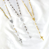 Christianity Rosary Beads Necklaces with Cross Pendant