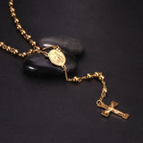 Christianity Rosary Beads Necklaces with Cross Pendant