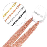 Singapore Twisted Chains Necklace 10pcs Golden/Steel 2mm DIY