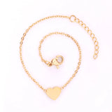 Heart Shape Anklet For Women Gold/Steel 20cm+5cm Adjustable Anklets