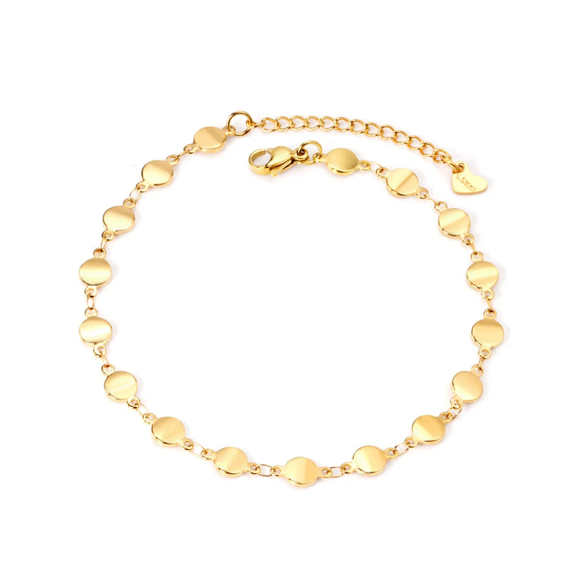Stainless Steel Round Anklet Bracelet for Girls Prada Accessories