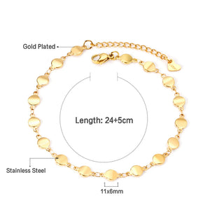 Stainless Steel Round Anklet Bracelet for Girls Prada Accessories