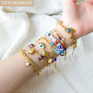 Evil Eyes Bracelets Woman SS Charms Magnet Jewelry Y2K Beads