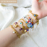 Evil Eyes Bracelets Woman SS Charms Magnet Jewelry Y2K Beads