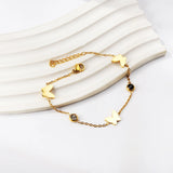 Plated Chain Bracelet with Fairy Charms for Women