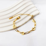 Plated Chain Bracelet with Fairy Charms for Women