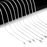 10pcs 2mm Rope Chains Rose Gold/Steel/Black 45-60cm Necklaces