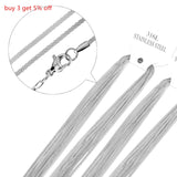 10pcs 2mm Rope Chains Rose Gold/Steel/Black 45-60cm Necklaces