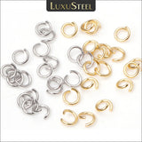 LUXUSTEEL 1000pcs Stainless Steel Jump Rings Split Ring DIY Jewelry Findings