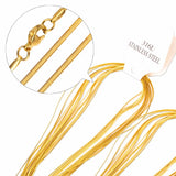10Pcs 2MM Snake Chain Stainless Steel Necklace Jewelry Making