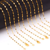 10Pc Lip Shape Water-Wave Chain 316L Stainless Steel Thin 2mm Necklace