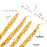 10Pc Lip Shape Water-Wave Chain 316L Stainless Steel Thin 2mm Necklace