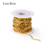 10m Stainless Steel Box Chain Necklace Men/Women Hiphop Accessories